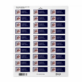 Patriotic American Flag Dove Address Label (Vorne)