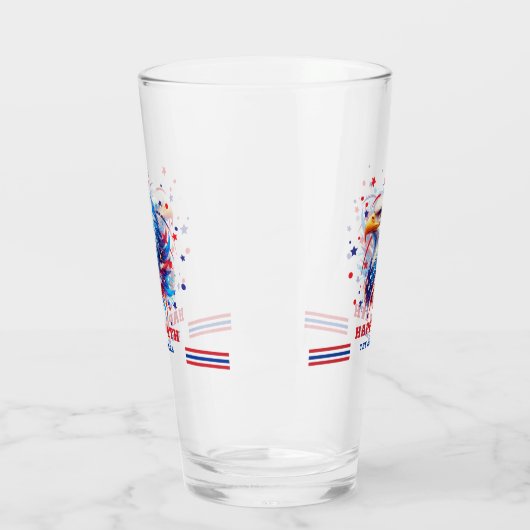 Patriotic American Flag Eagle Glas (Links)