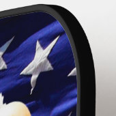 Patriotic American Flag Eagle Monogram Pickleball Schläger (Linke Seite)