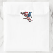 Patriotic American Flag Eagle Quadratischer Aufkleber (Tasche)