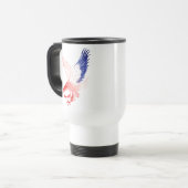 Patriotic American Flag Eagle Reisebecher (Vorderseite Links)