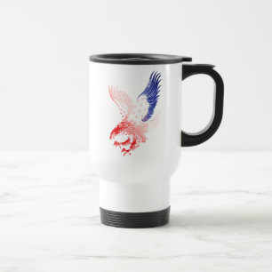 Patriotic American Flag Eagle Reisebecher