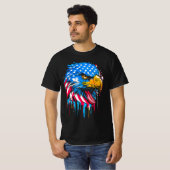 Patriotic American Flag Eagle T-Shirt (Vorne ganz)