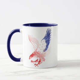 Patriotic American Flag Eagle Tasse