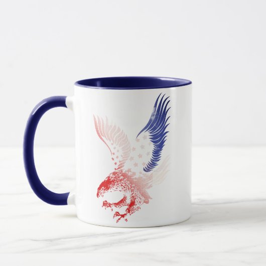 Patriotic American Flag Eagle Tasse (Links)