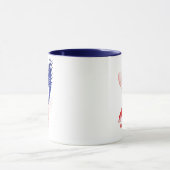 Patriotic American Flag Eagle Tasse (Zentrum)