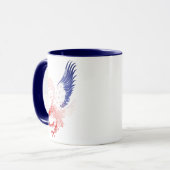 Patriotic American Flag Eagle Tasse (Vorderseite Links)