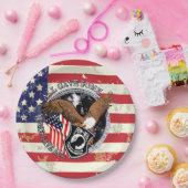 Patriotic American Flag Eagle USA Pappteller (Party)