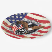 Patriotic American Flag Eagle USA Pappteller (Schrägansicht)