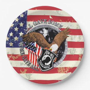 Patriotic American Flag Eagle USA Pappteller