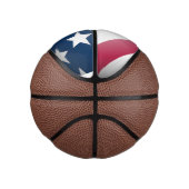 Patriotic American Flag Fun Red White, Blue Globe Mini Basketball (Rechts)