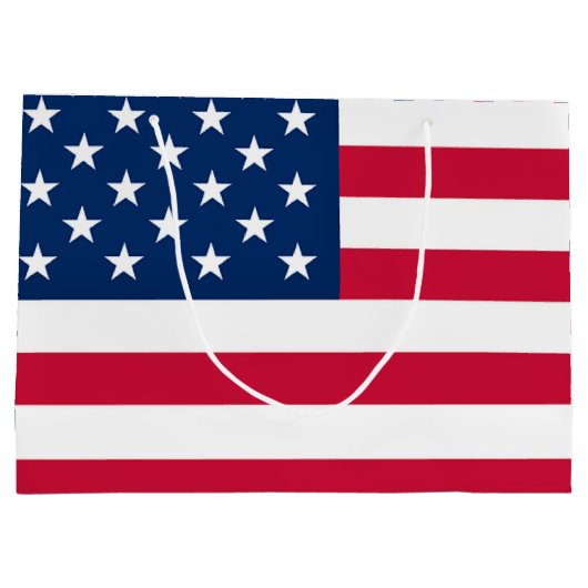 Patriotic American Flag Geschenktasche Große Geschenktüte (Rückseite)