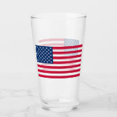 Patriotic American Flag Glass Gift Glas (Vorderseite)
