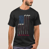 Patriotic American Flag Golf Fan T-Shirt (Vorderseite)