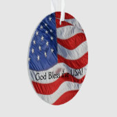Patriotic American Flag Gott segne die USA Ornament (Vorderseite)