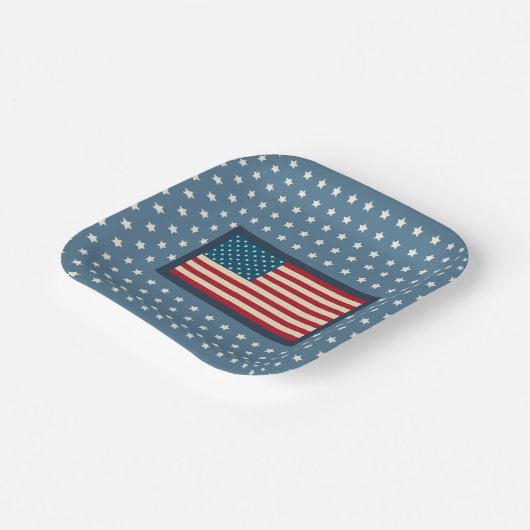 Patriotic American Flag GRILLEN 4. Juli Picnic Pappteller (Gewinkelt)