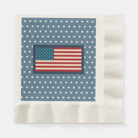 Patriotic American Flag GRILLEN 4. Juli Picnic Serviette (Vorderseite)