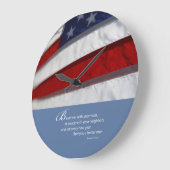 Patriotic, American Flag Große Wanduhr (Winkel)
