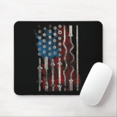 Patriotic American Flag Gym For Weight Lifters Mousepad (Mit Mouse)