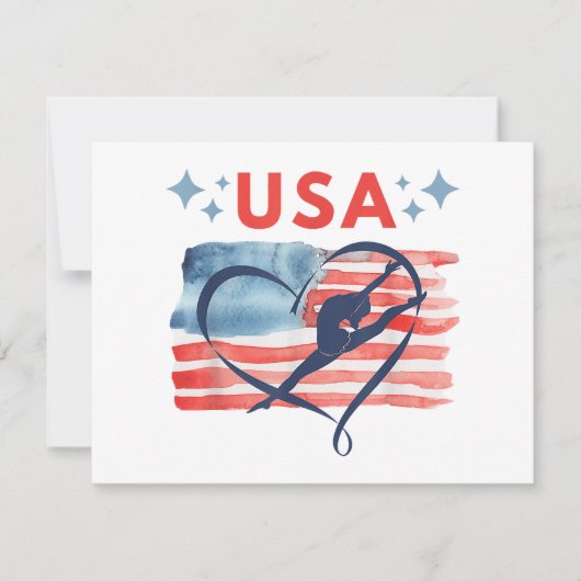 Patriotic American Flag Gymnastics Design für die  (Vorderseite)