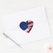 Patriotic American Flag Heart Sticker (Umschlag)