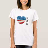 Patriotic American Flag Herz Stars Streifen USA Bl T-Shirt (Vorderseite)