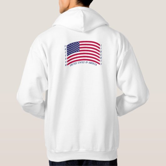 Patriotic American Flag Hoodie (Rückseite)