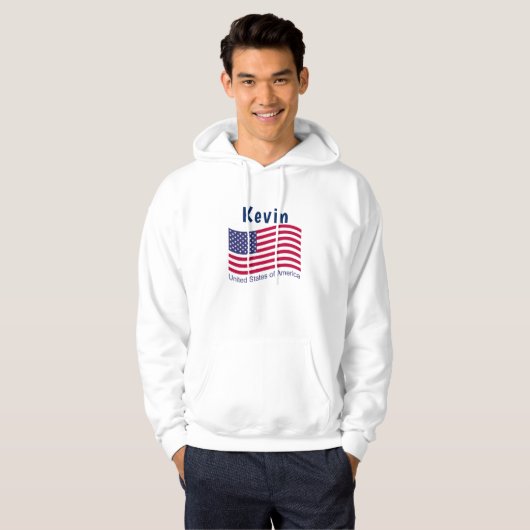 Patriotic American Flag Hoodie (Vorne ganz)