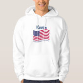 Patriotic American Flag Hoodie (Vorderseite)