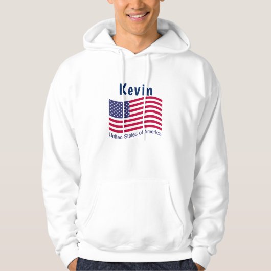 Patriotic American Flag Hoodie (Vorderseite)