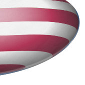 Patriotic American Flag in 3D Globe Design Schneidebrett (Ecke)