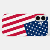Patriotic American Flag iPhone Case (Rückseite (Horizontal))