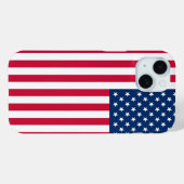 Patriotic American Flag iPhone Case (Rückseite (Horizontal))
