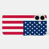 Patriotic American Flag iPhone Case (Rückseite (Horizontal))