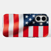 Patriotic American Flag iPhone Case - USA (Rückseite (Horizontal))
