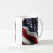 Patriotic American flag Kaffeetasse (VorderseiteRechts)