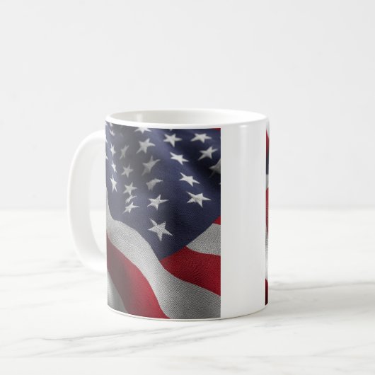 Patriotic American flag Kaffeetasse (Vorderseite Links)