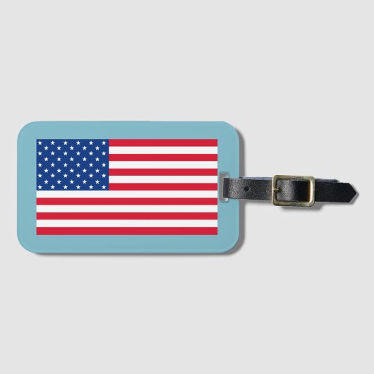 Patriotic American Flag Luggage Tag Geschenk Gepäckanhänger (Vorderseite (Horizontal))