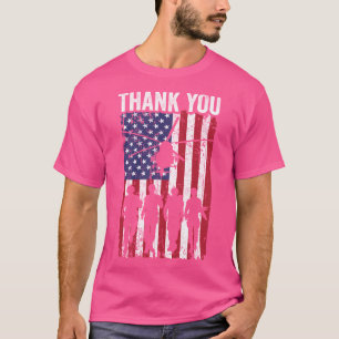 Patriotic American Flag Memorial Day Danke für Ihr T-Shirt