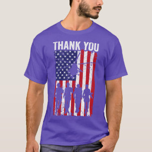 Patriotic American Flag Memorial Day Danke für Ihr T-Shirt