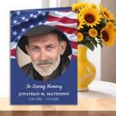 Patriotic American Flag Memorial Veteran Beerdigun Programm