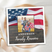 Patriotic American Flag Military Family Wiedersehe