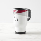 Patriotic American Flag Monogrammed Initial Reisebecher (VorderseiteRechts)
