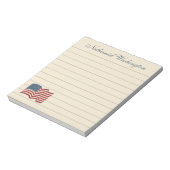 Patriotic American Flag Office Küche Notepad Notizblock (Rotiert)
