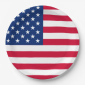 Patriotic American Flag Paper Plate Pappteller (Vorderseite)