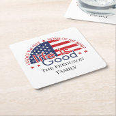 Patriotic American Flag Paper Untersetzer (angewinkelt)