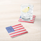 Patriotic American Flag Paper Untersetzer Set (Vor Ort)