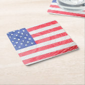 Patriotic American Flag Paper Untersetzer Set (angewinkelt)