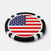 Patriotic American Flag Poker Chips für Kartenspie (Einzeln)