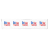 Patriotic American Flag Preppy Kurzer Tischläufer (Horizontal)
